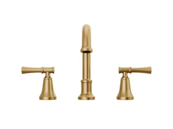 Chamberlain Gold Widespread Double Handle Bathroom Faucet thumbnail 4