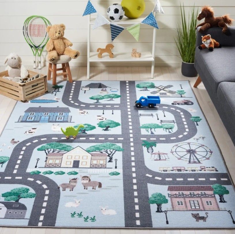 Guarani Blue Dark Gray Rug thumbnail 2