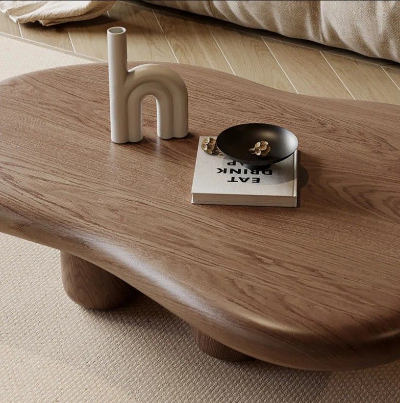 Babajide 48.4inch Cloud Shape Brown four leg Coffee Table thumbnail 4
