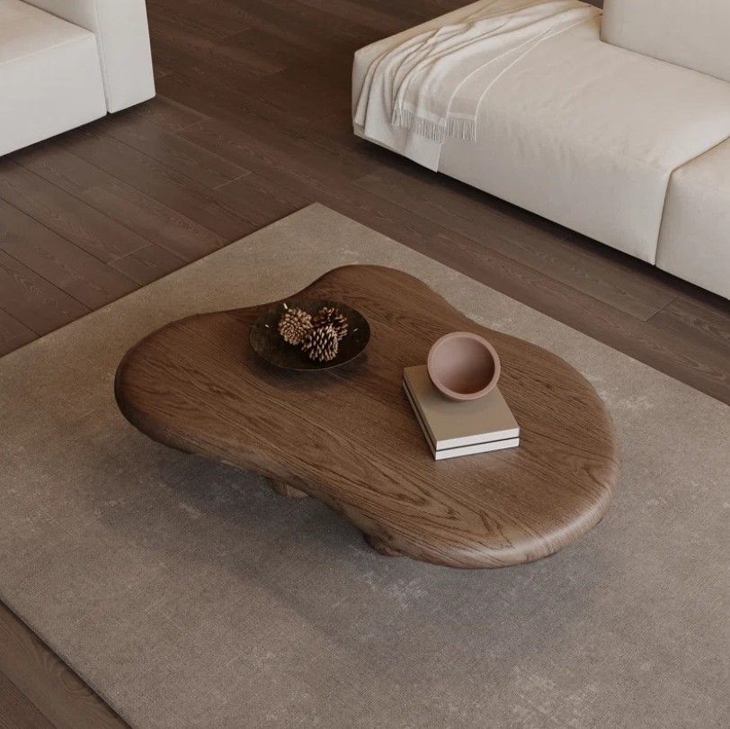 Babajide 48.4inch Cloud Shape Brown four leg Coffee Table thumbnail 5