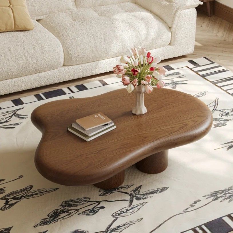 Babajide 48.4inch Cloud Shape Brown four leg Coffee Table thumbnail 7