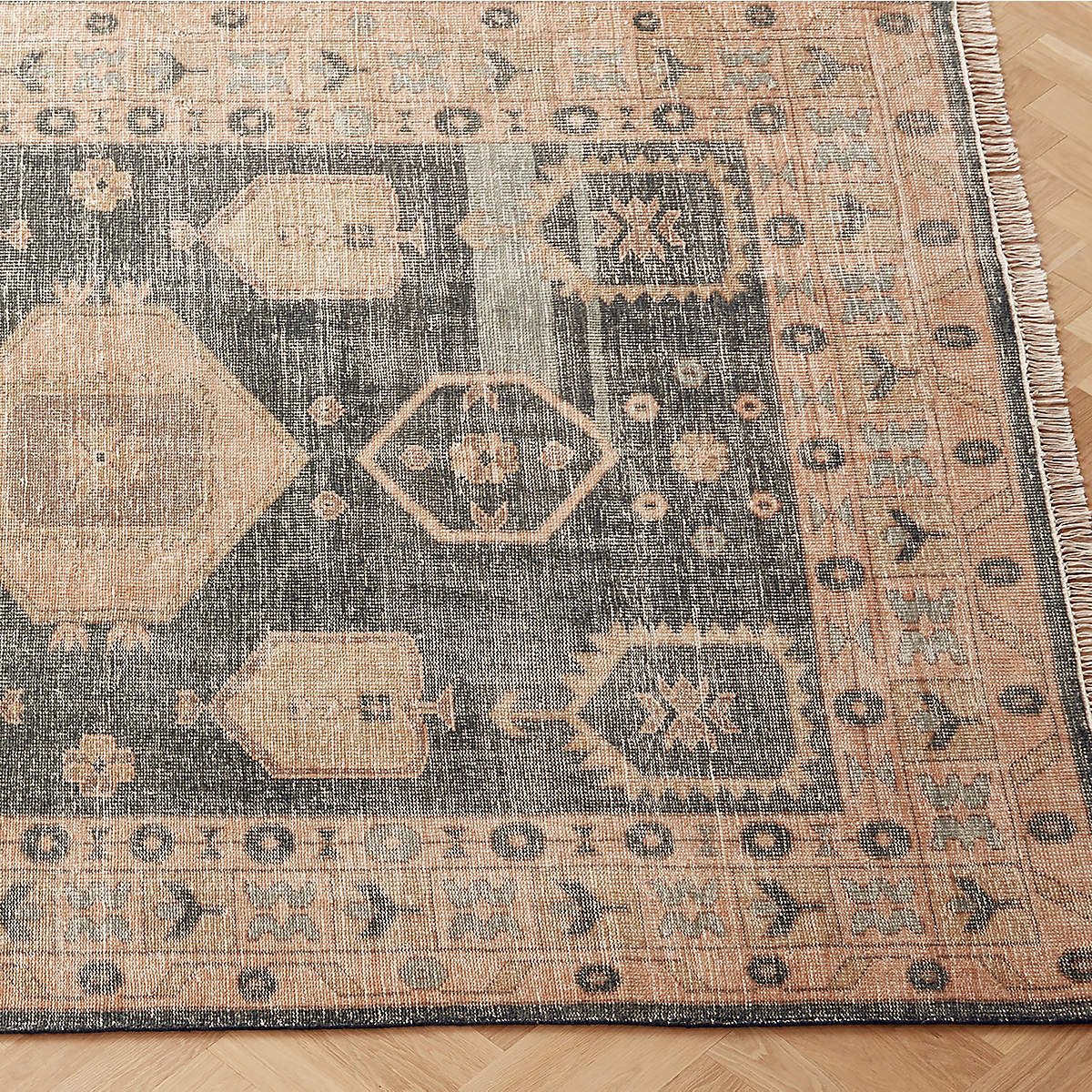 Aracati Navy Blue New Zealand Wool Area Rug 8'x10' thumbnail 2