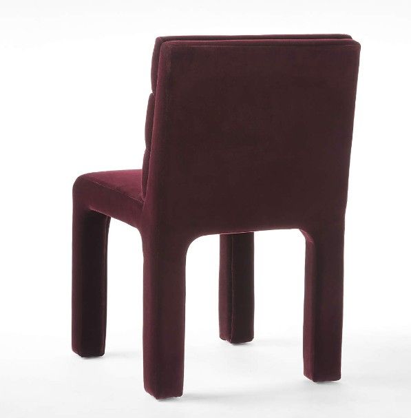 Castell Channeled Burgundy Upholstered Dining Chair thumbnail 5