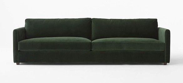 Malea 100" Green Velvet Sofa thumbnail 2