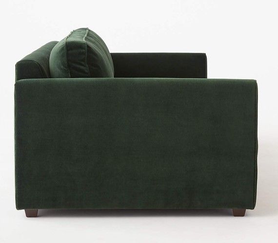 Malea 100" Green Velvet Sofa thumbnail 3
