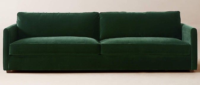 Malea 100" Green Velvet Sofa thumbnail 4