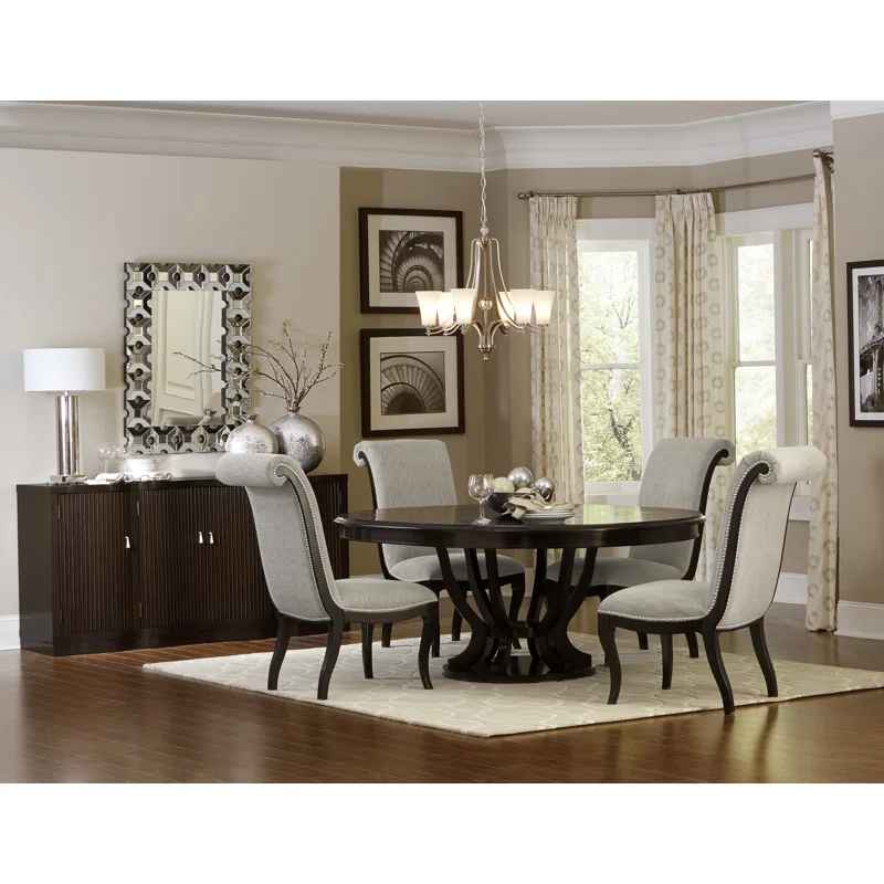 Dows Extendable Oval Solid Wood Top Dining Table thumbnail 2