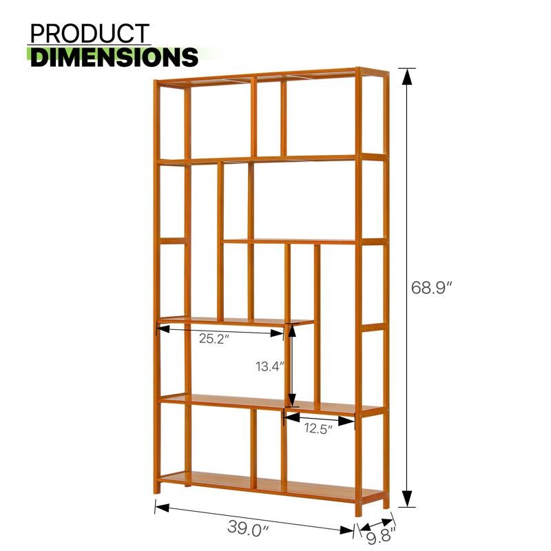 Bargersville Bamboo 5 Tiers Etagere Bookcase thumbnail 4