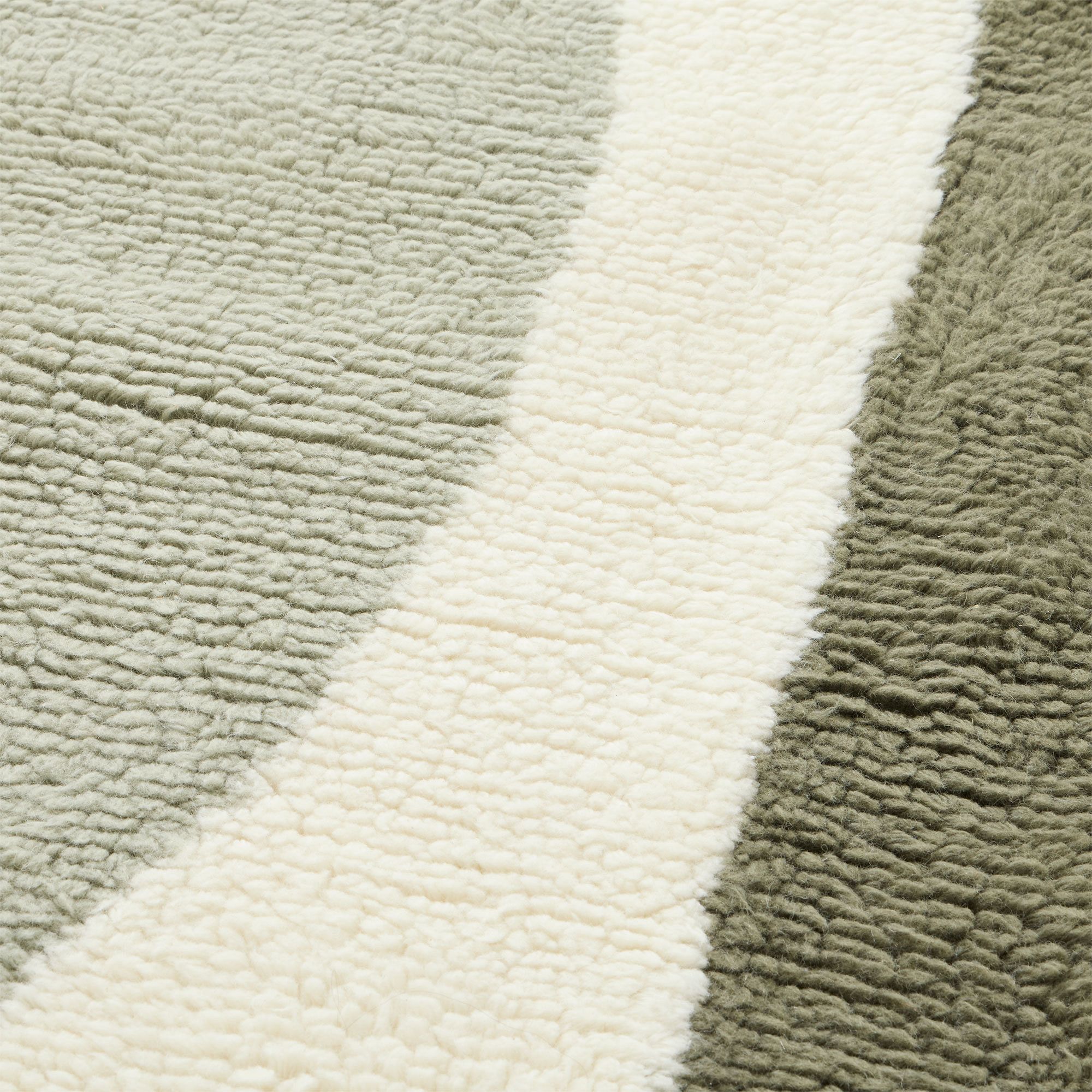 Modern Wave Shag Wool Rug 9'x12' thumbnail 3