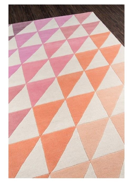 Delmar Agatha Side Triangle Pink Area Rug 9'x12' thumbnail 2