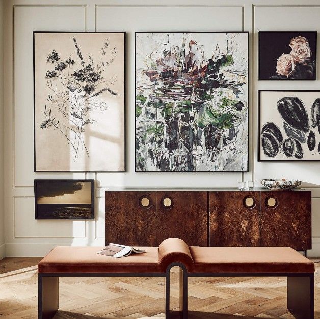 Carbon Brown Burl Wood Media Credenza thumbnail 2
