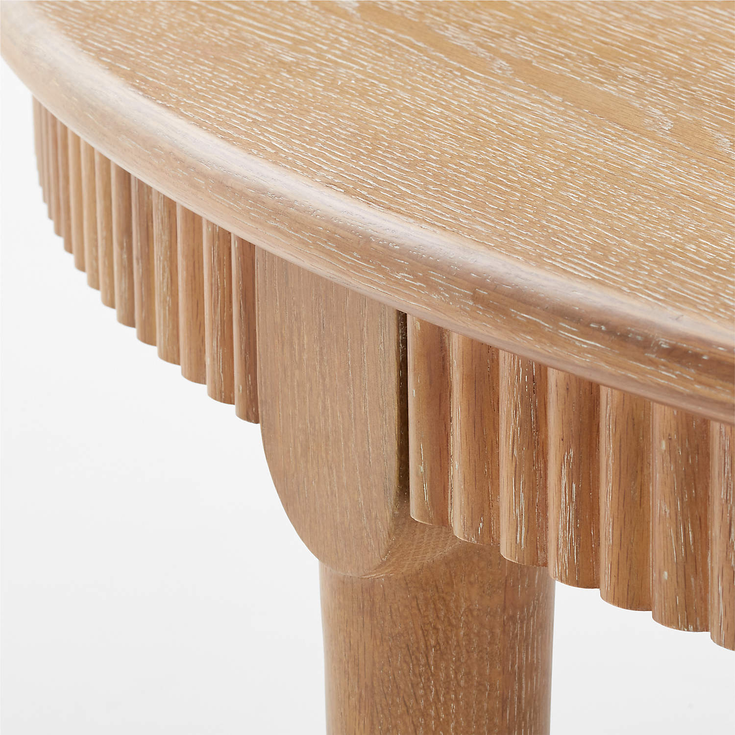 Providence Round Cerused Oak Dining Table thumbnail 3