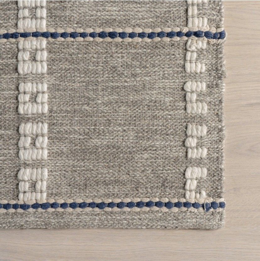 Morgan Geometric Check Wool and Cotton Rug 8'x10' thumbnail 3