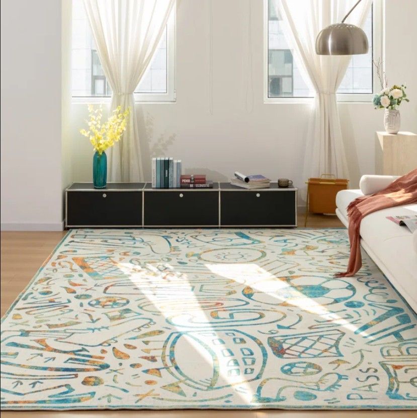 Sportsglyphs Ivory Soccer Area Rug thumbnail 2