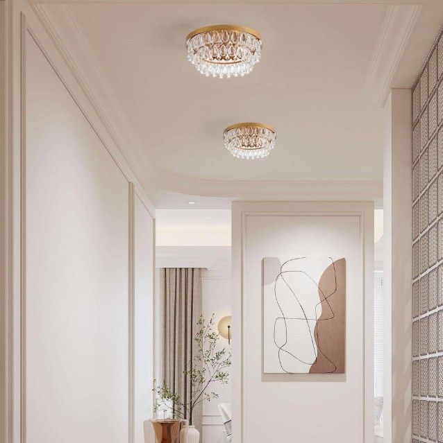 Adela Brushed Brass 3 light Flush Mount thumbnail 2