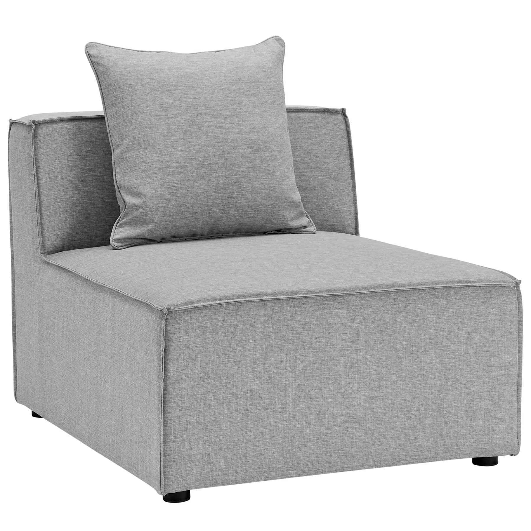Sierra 4-Piece Outdoor Patio Upholstered Sectional Sofa thumbnail 3