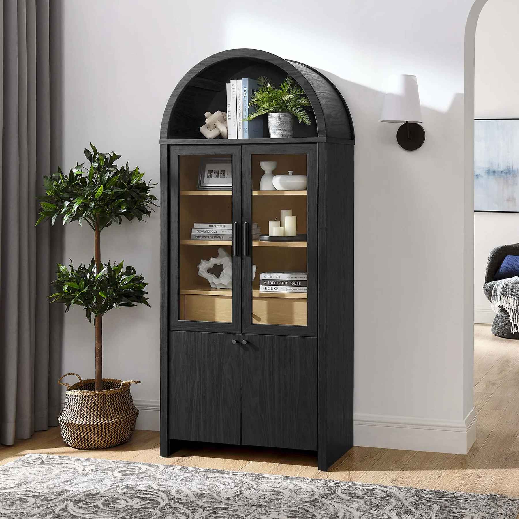 Ellis Arched Tall Display Cabinet thumbnail 8