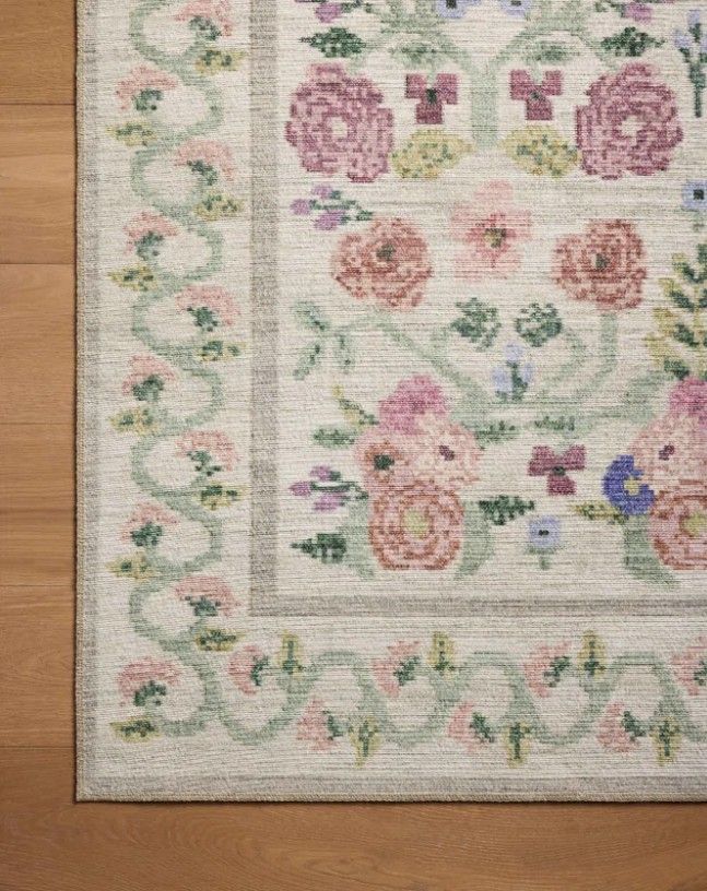 Rifle Paper Co x Loloi Rosa Ivory Area Rug thumbnail 3