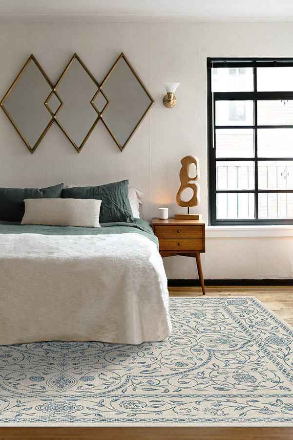 Vianna Blue & Ivory Rug thumbnail 4