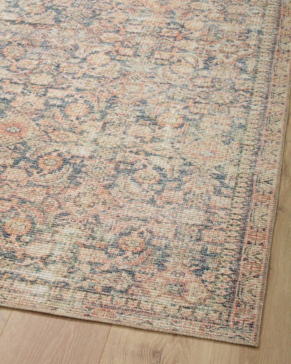 Aubrey AUB-01 Navy Printed Area Rug 8'3x11'3 thumbnail 4