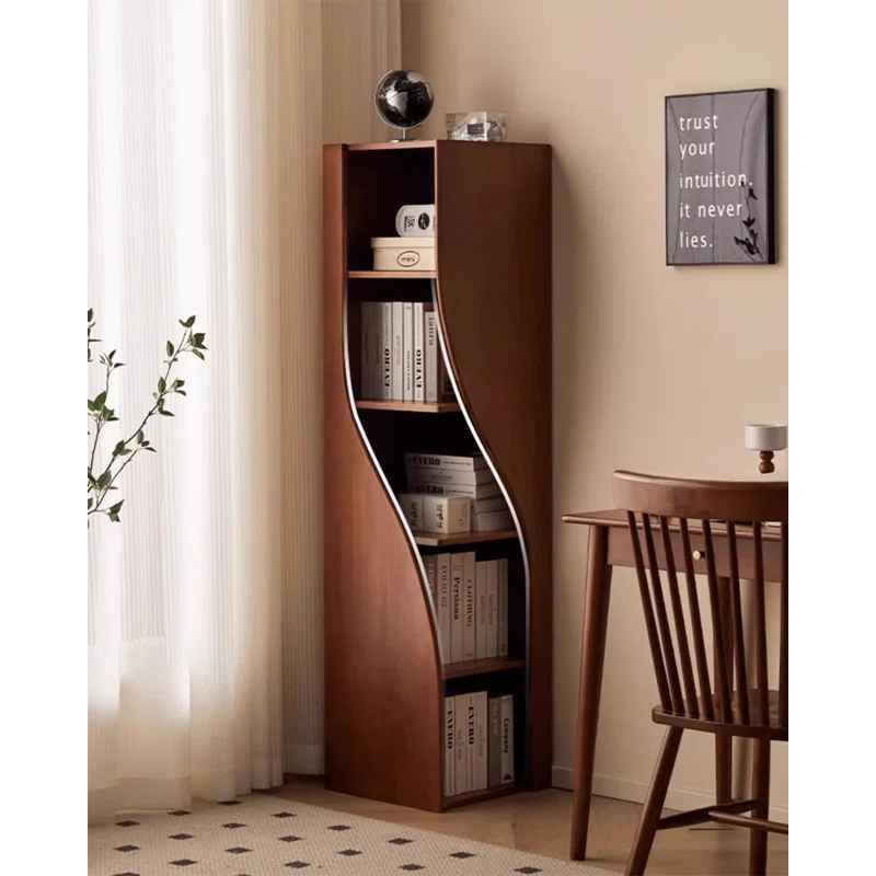Walnut color Standard Solid Wood Bookcases thumbnail 3