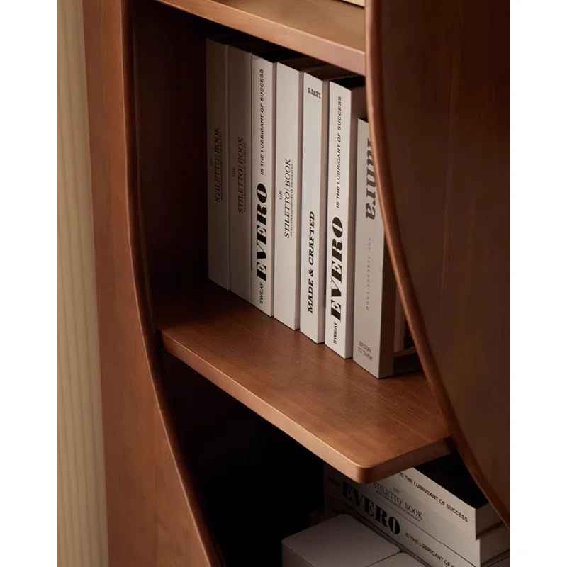 Walnut color Standard Solid Wood Bookcases thumbnail 4