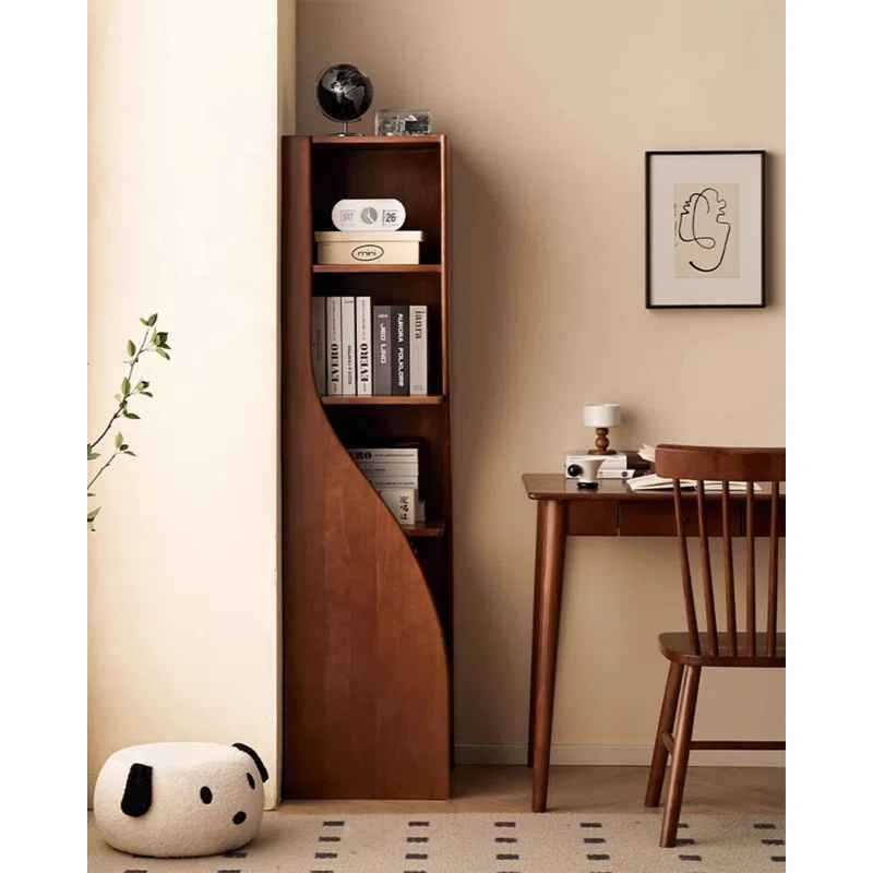 Walnut color Standard Solid Wood Bookcases thumbnail 5