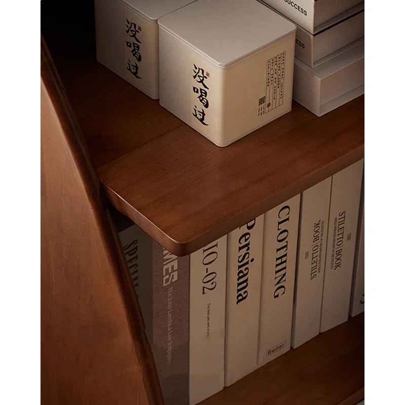 Walnut color Standard Solid Wood Bookcases thumbnail 7