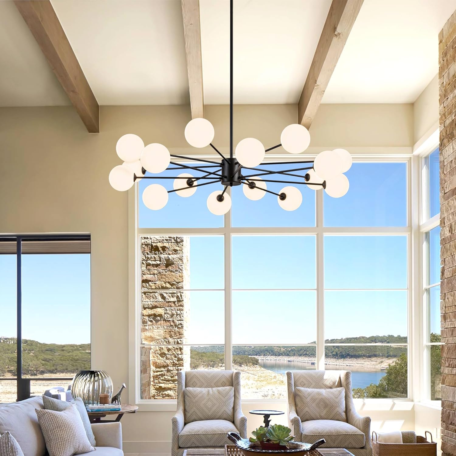 Large Modern Chandelier 16 Lights Pendant thumbnail 2