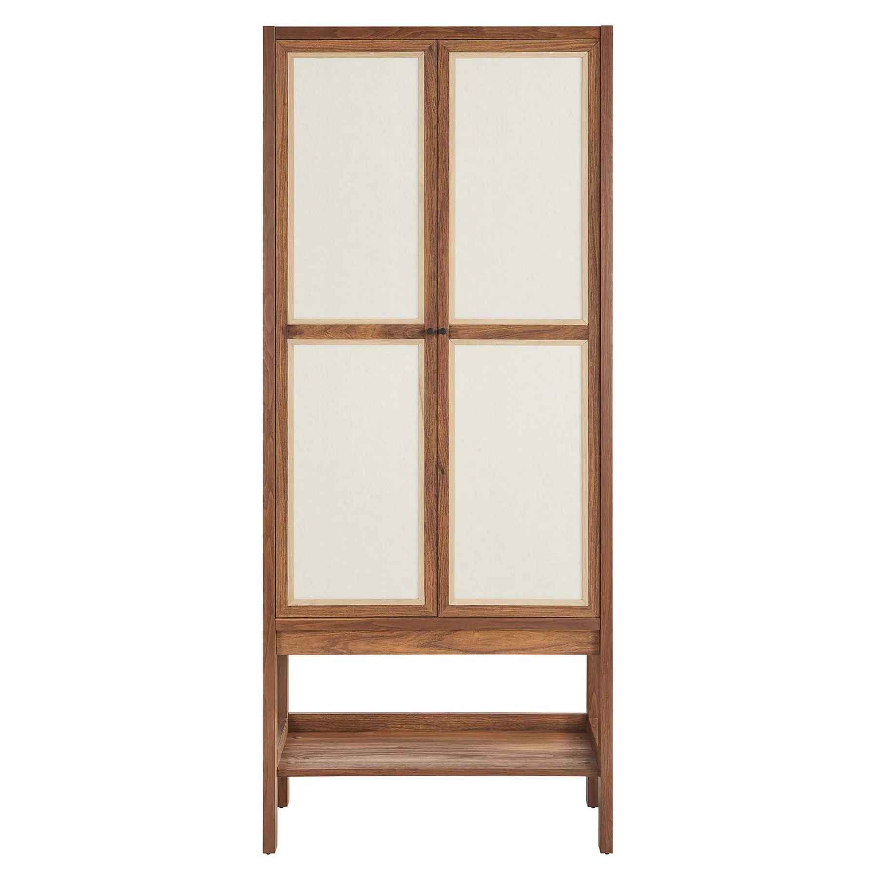 Carmen Tall Wood Grain Standing Storage Cabinet thumbnail 3