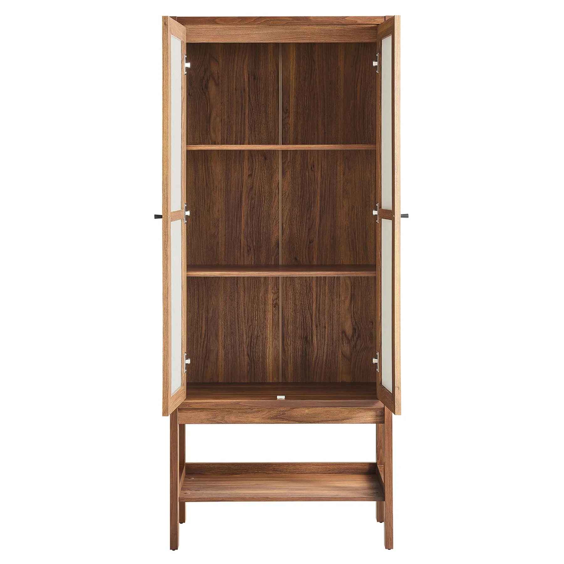Carmen Tall Wood Grain Standing Storage Cabinet thumbnail 5