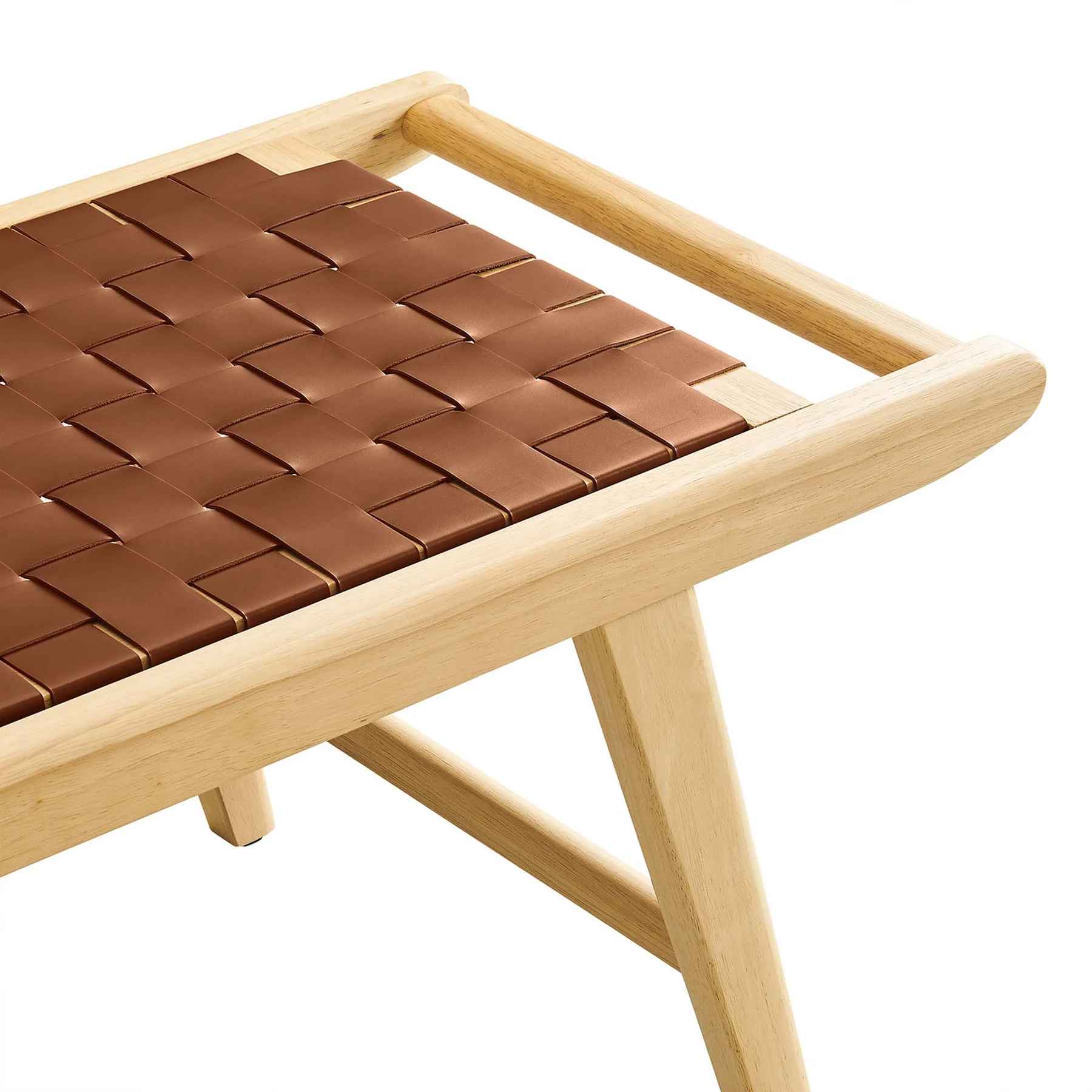 Shelby Synthetic Leather Wood Bench thumbnail 5