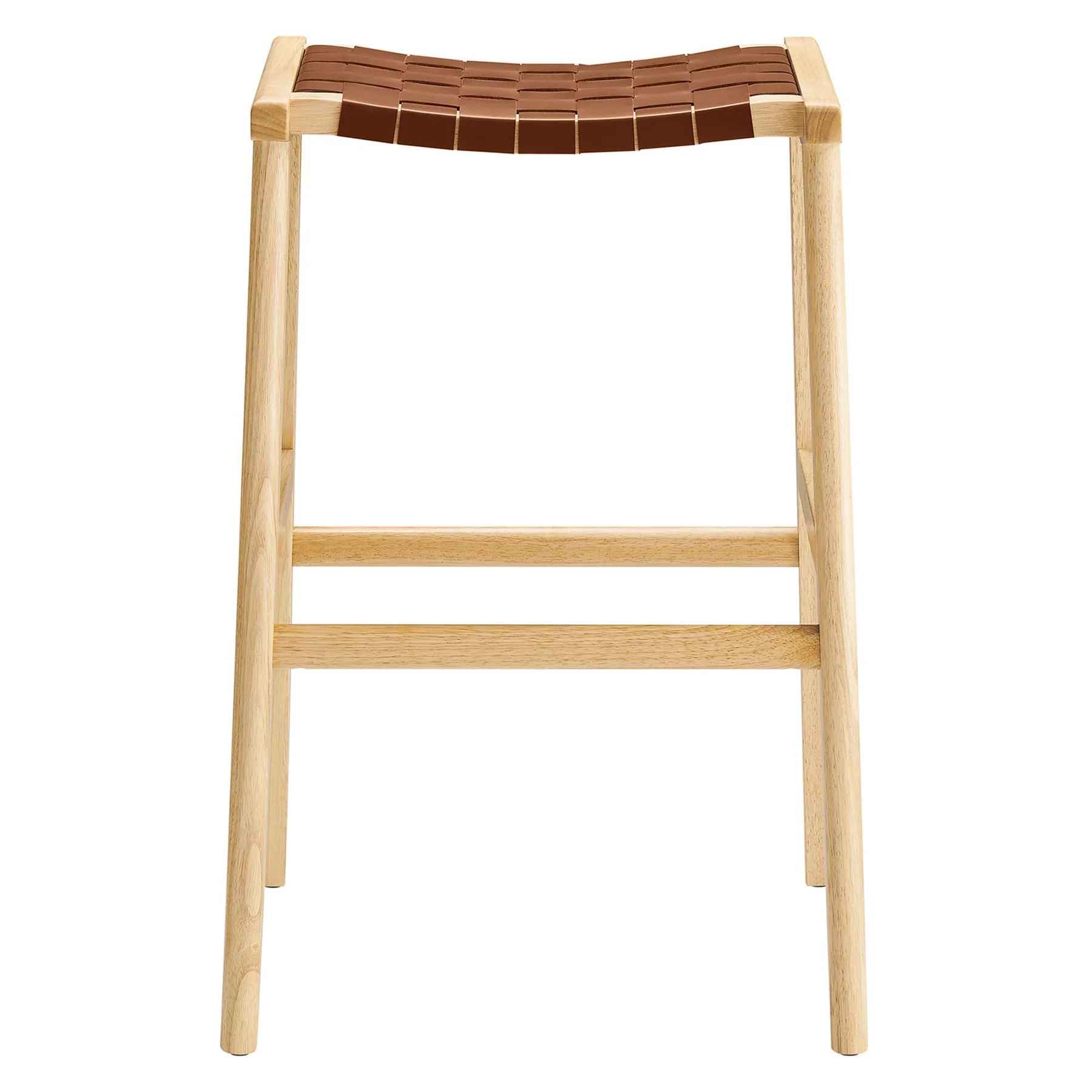 Sylvan Leather Wood Bar Stool Set of 2 thumbnail 4