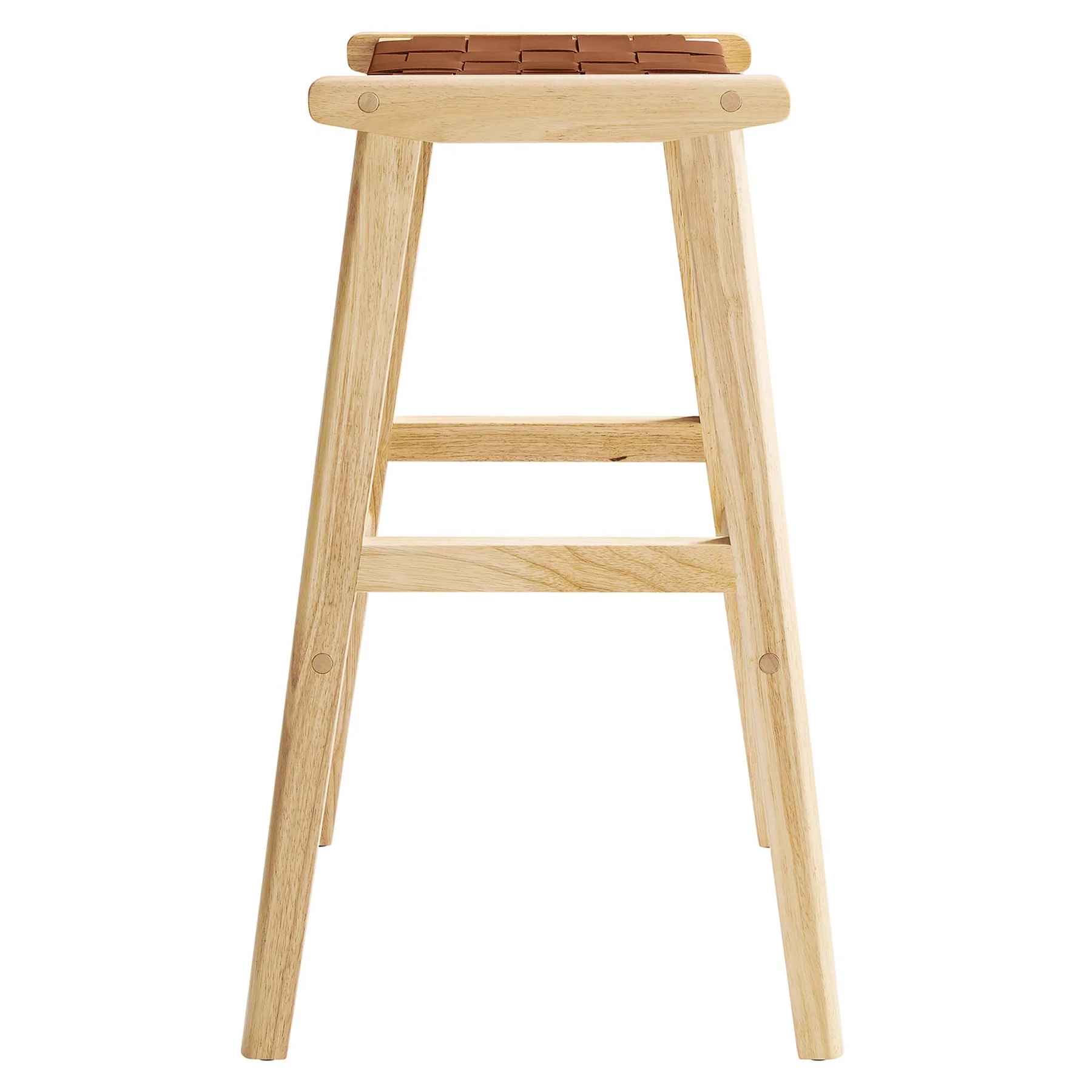 Sylvan Leather Wood Bar Stool Set of 2 thumbnail 5