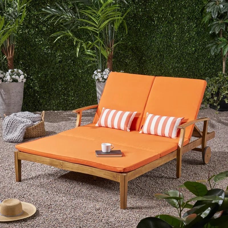 Reisterstown 79.25 Long Reclining Acacia Double Chaise thumbnail 2