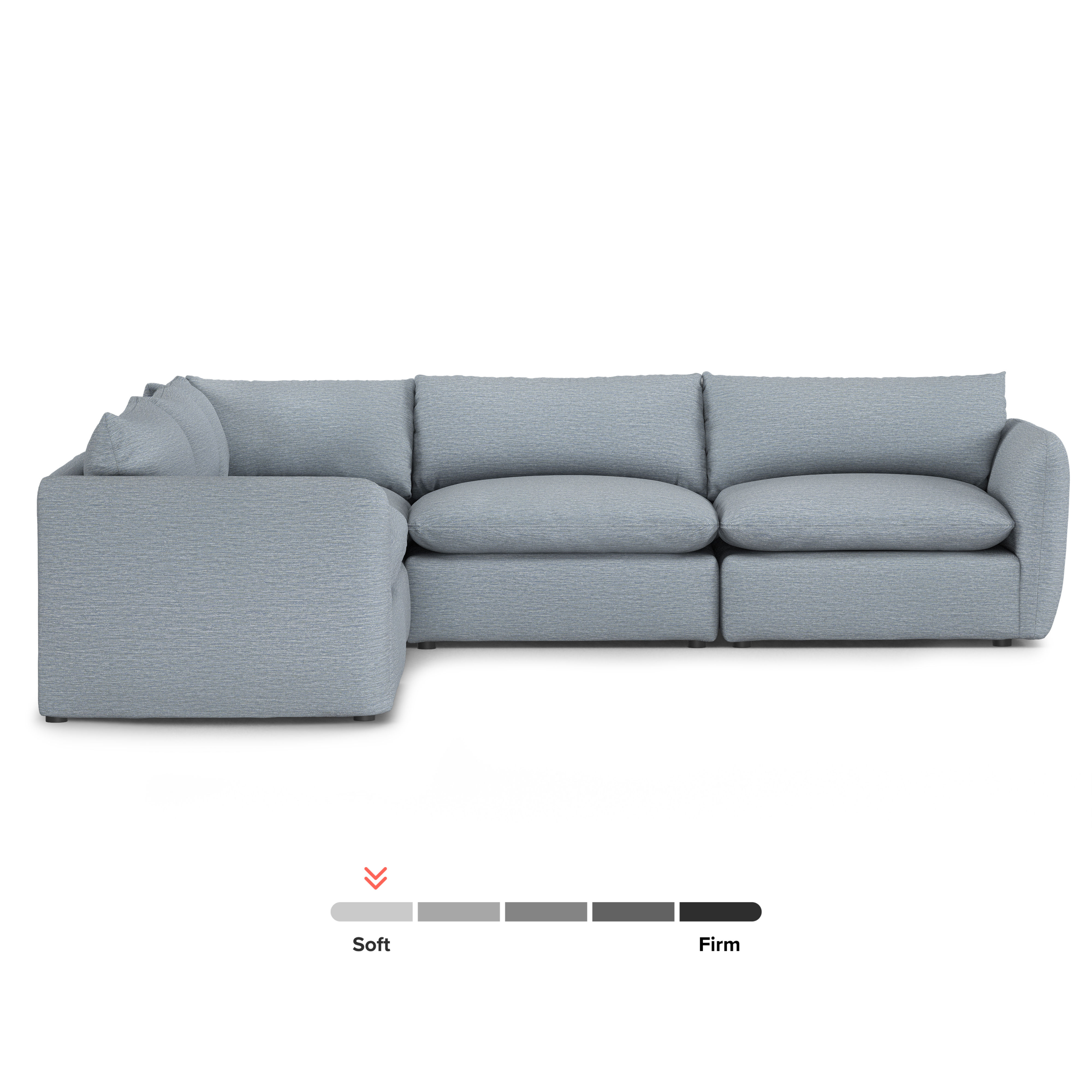 Leigh Modular Corner Sectional Silver Light Blue thumbnail 3