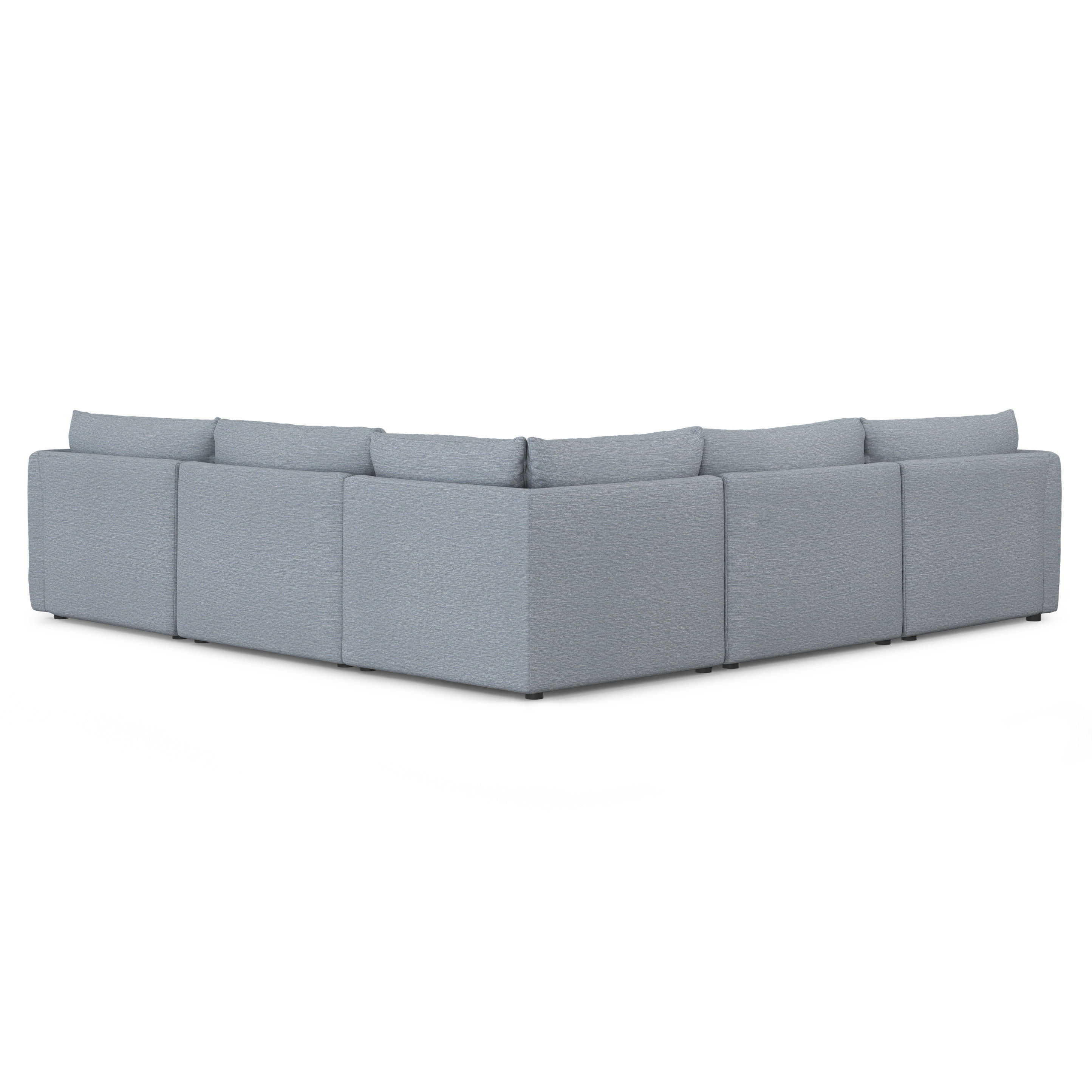 Leigh Modular Corner Sectional Silver Light Blue thumbnail 4