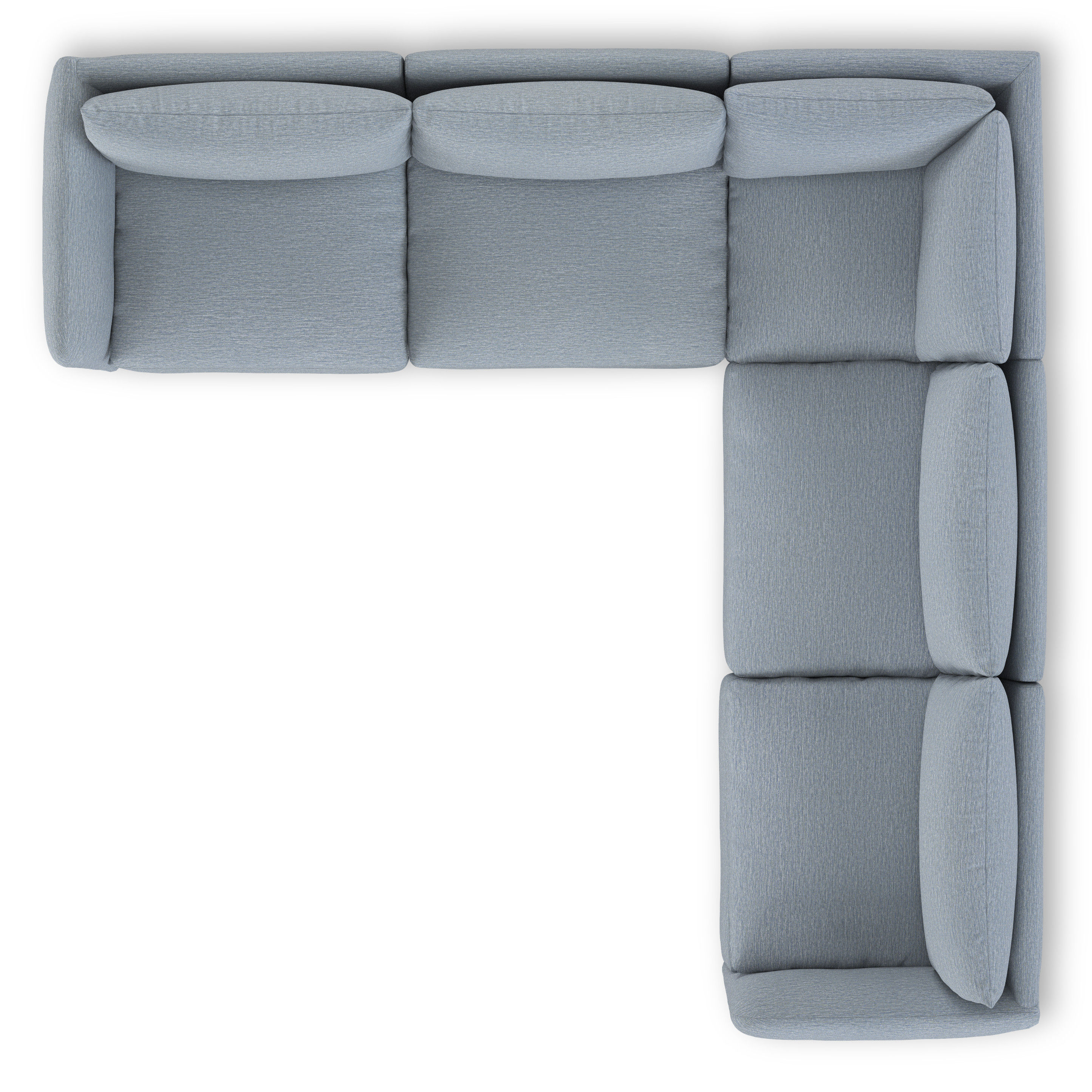 Leigh Modular Corner Sectional Silver Light Blue thumbnail 5