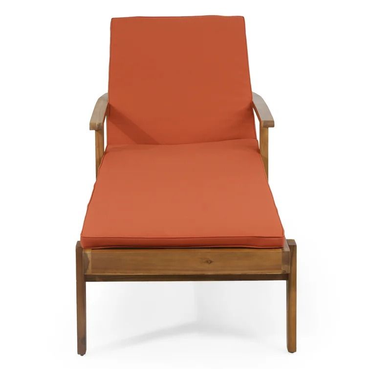 Saeon Outdoor Acacia Chaise Lounge Set thumbnail 4