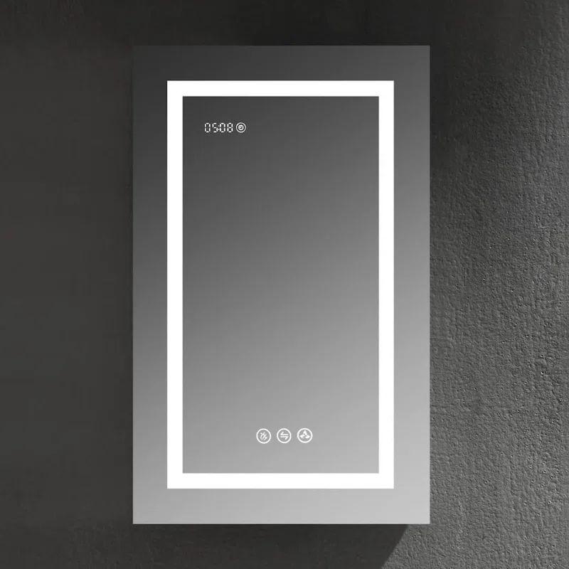 Recessed or Surface Mount Framed LED Medicine Cabinet with Mirror & 3 Adjustable Shelves thumbnail 2