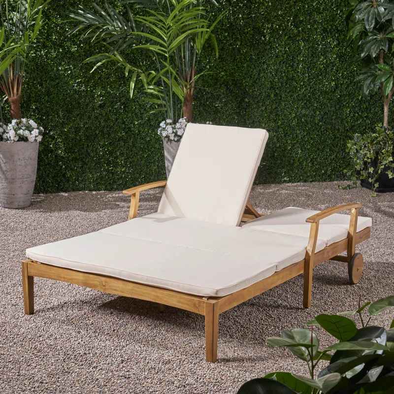 Reisterstown 79.25 Long Reclining Acacia Double Chaise thumbnail 7