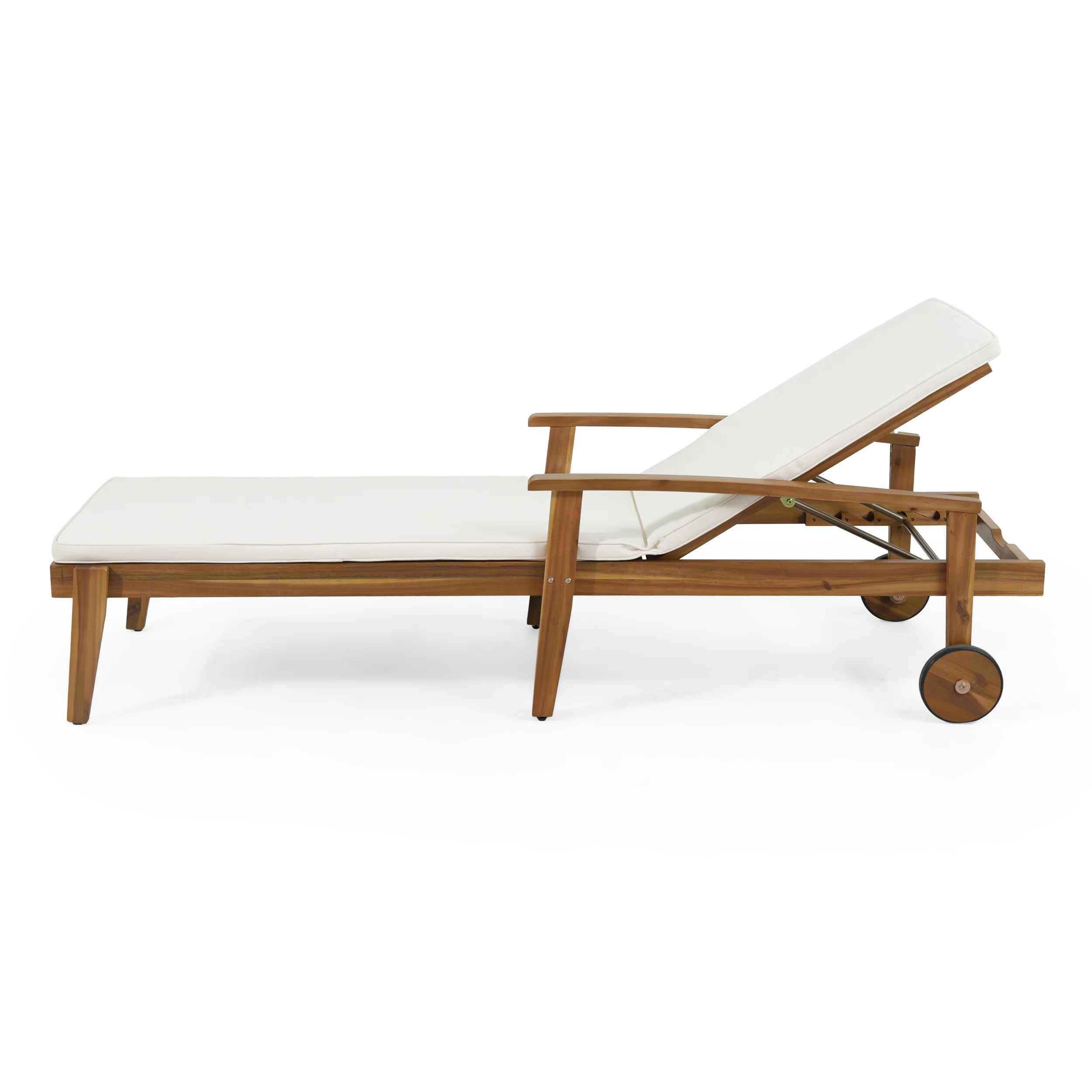 Saeon Outdoor Acacia Chaise Lounge Set thumbnail 4