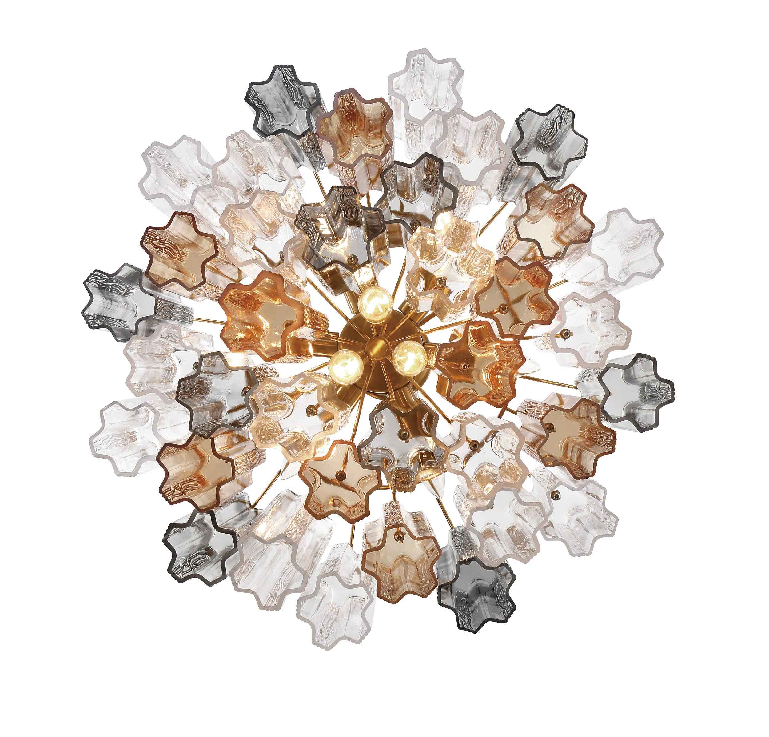 Aged Brass Arras Dimmable Tiered Chandelier thumbnail 6