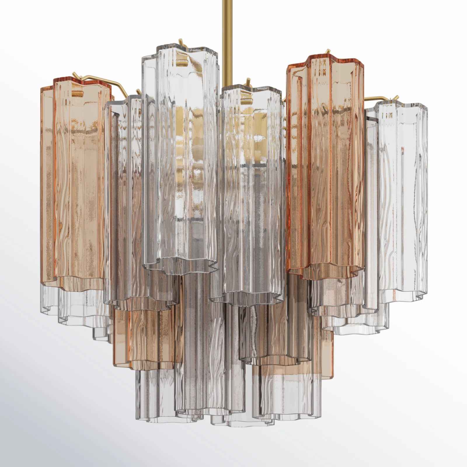 Aged Brass Arras Dimmable Tiered Chandelier thumbnail 7