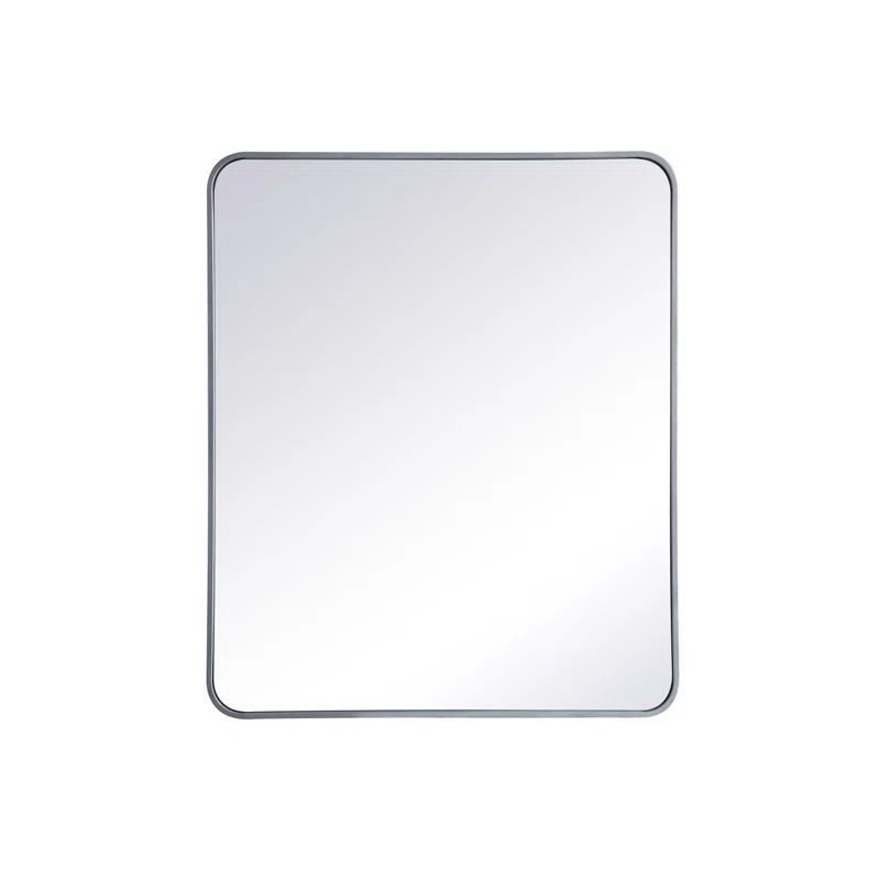 Sabine Metal Rounded Rectangle Wall Mirror 36x30 thumbnail 3