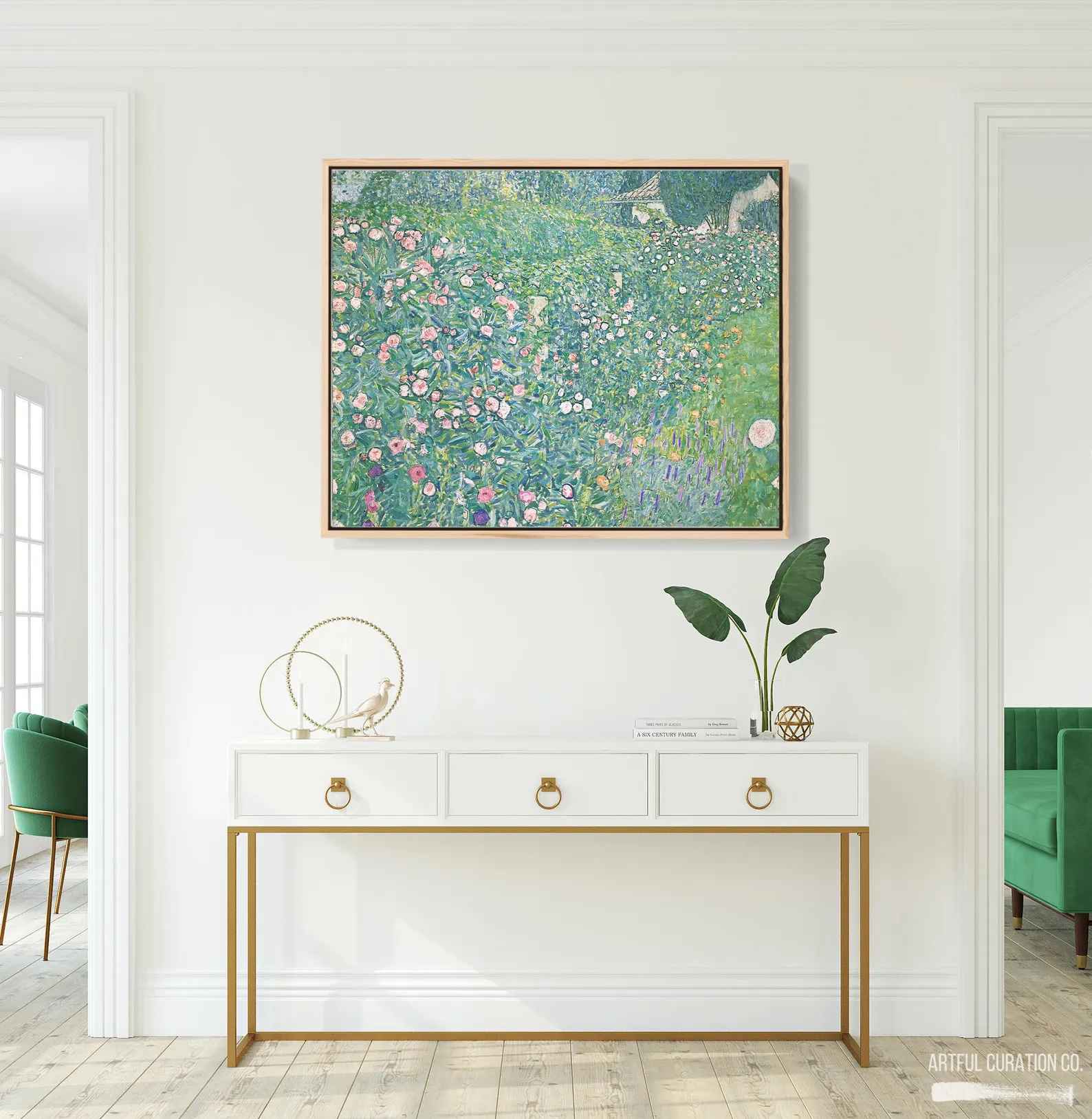 Gustav Klimt Italian Garden Wall Art Print on Canvas-32"x40" thumbnail 2