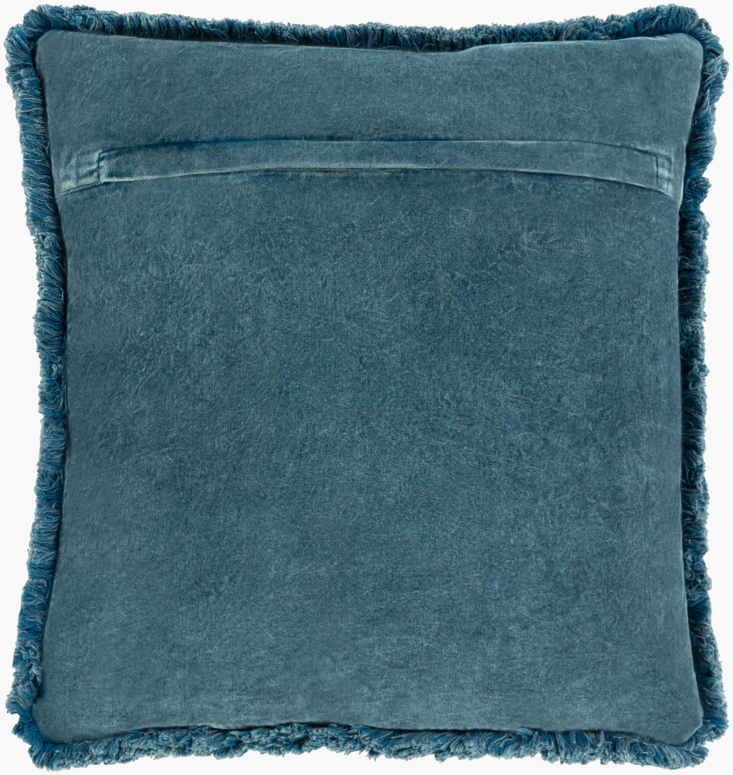 Fringed Cotton Velvet Pillow 20"x20" wiht Poly Insert thumbnail 2