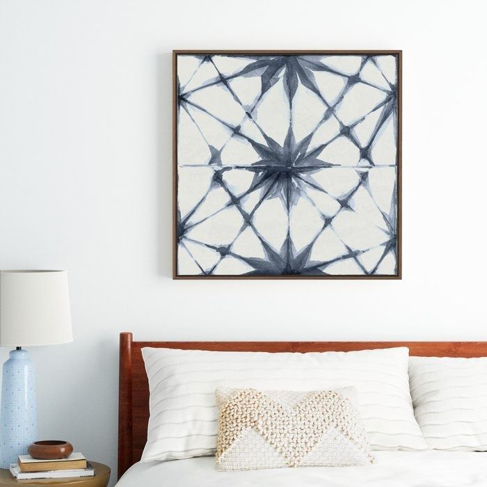 Shibori Starburst on Lunar Gray Canvas Print thumbnail 2