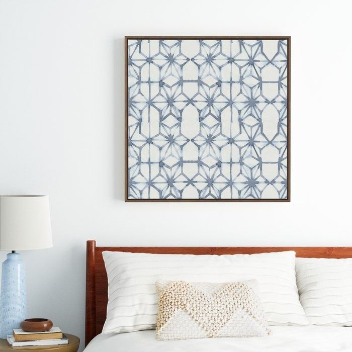 Simply Shibori Stars on Lunar Gray Canvas Print thumbnail 2