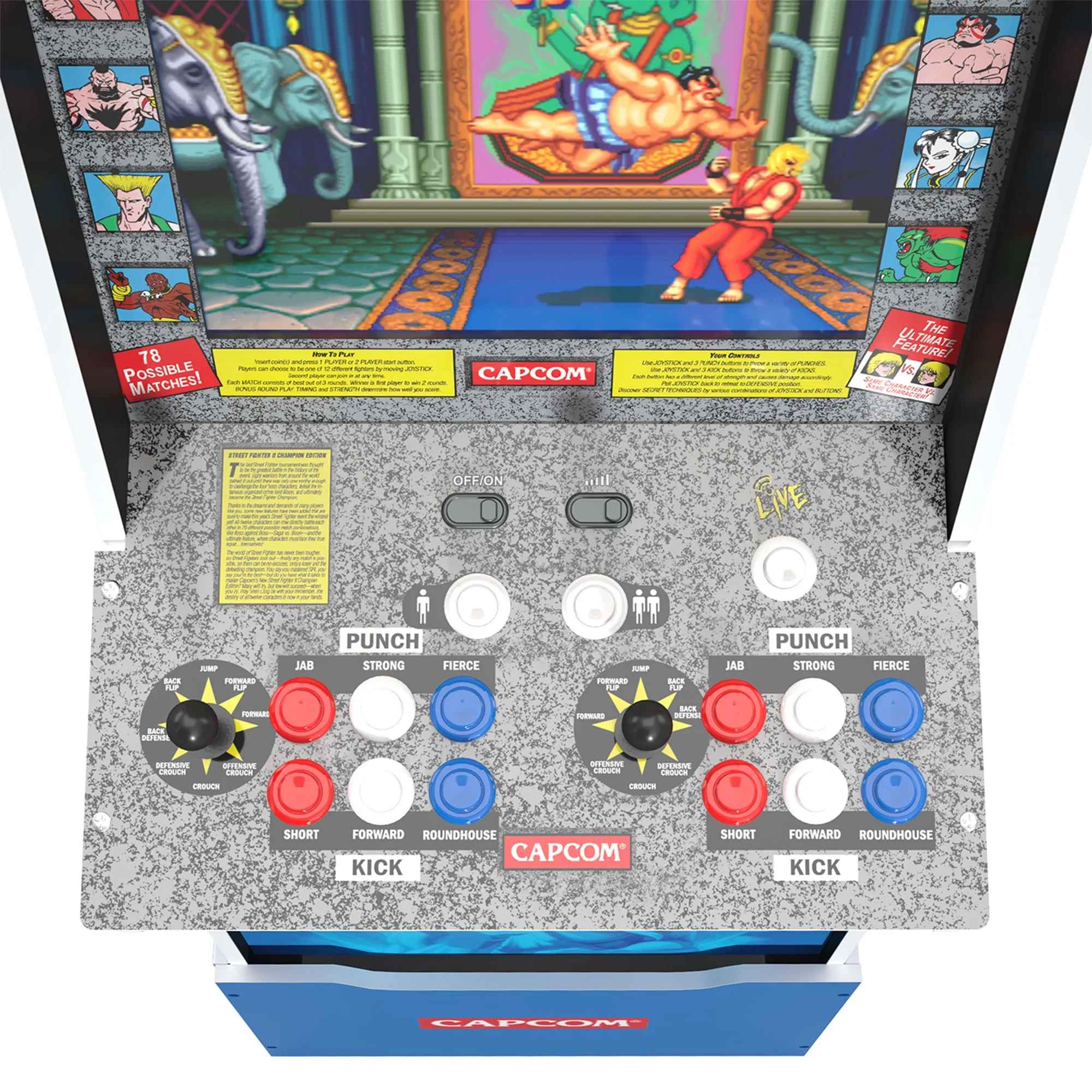 Arcade1Up Street Fighter II Champion Edition Big Blue Arcade Machine thumbnail 5